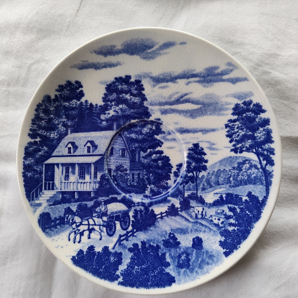 Vintage Nasco (hand painted) 6x6 Saucer. Minor Crazing.